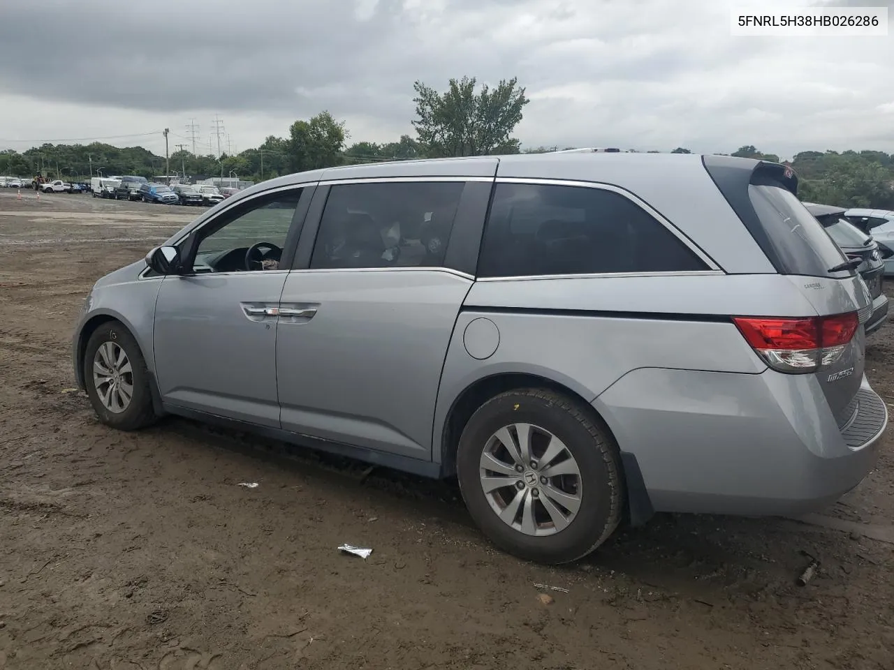 5FNRL5H38HB026286 2017 Honda Odyssey Se