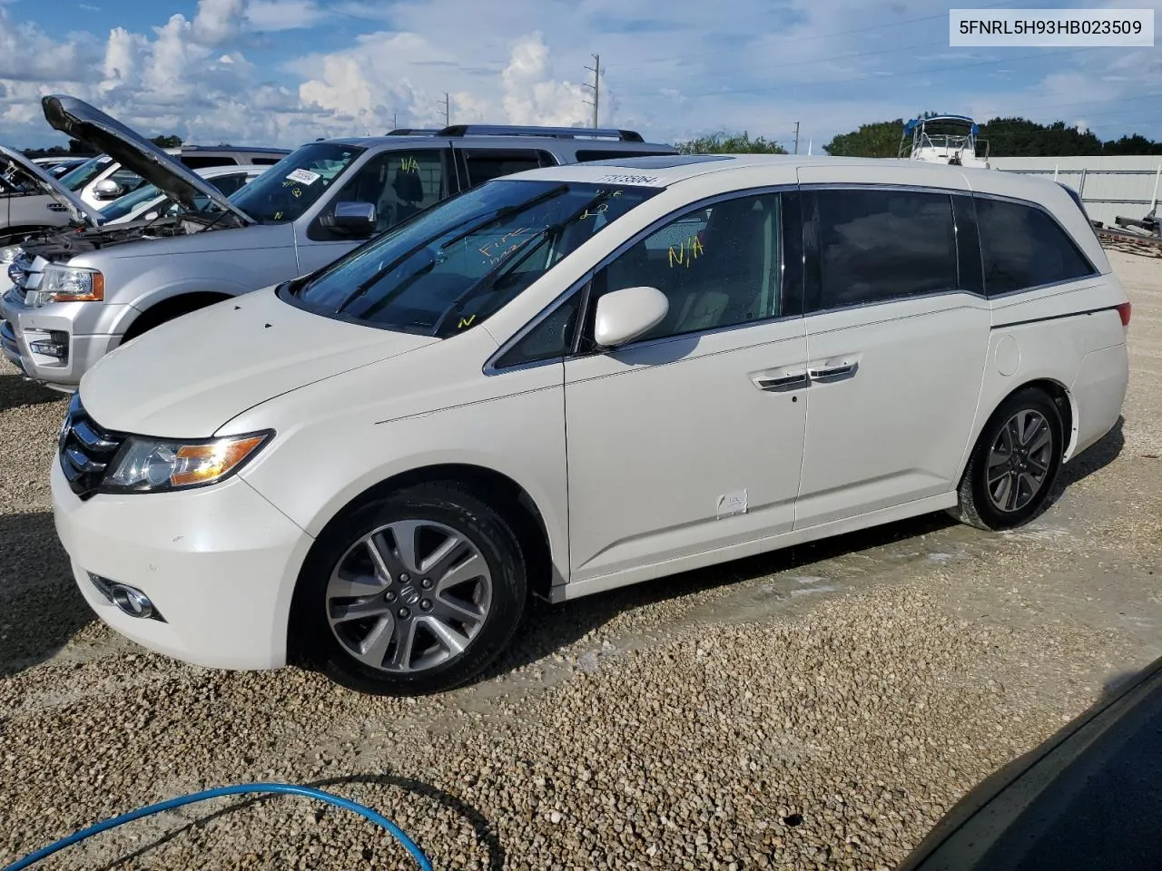 5FNRL5H93HB023509 2017 Honda Odyssey Touring