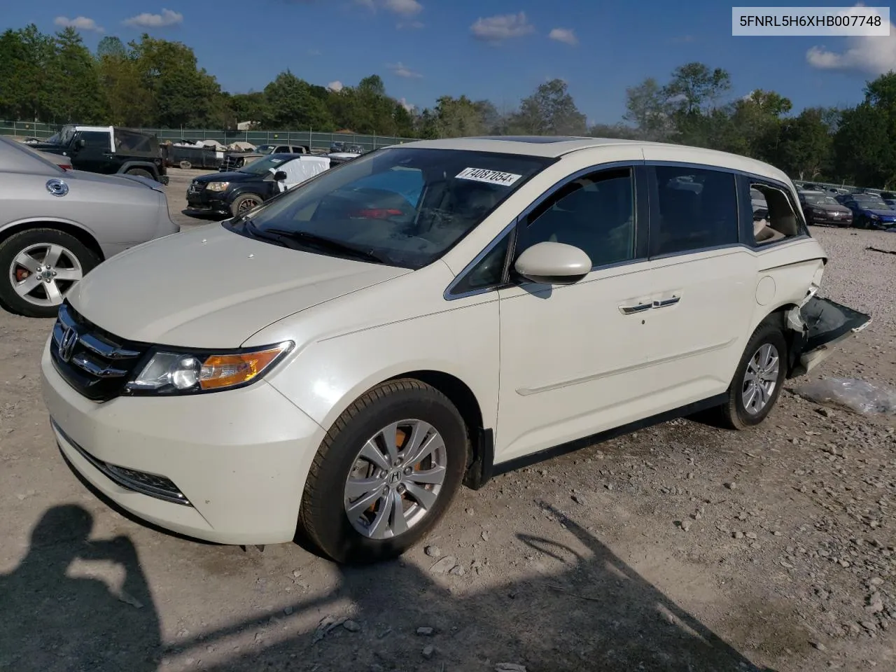 2017 Honda Odyssey Ex-L VIN: 5FNRL5H6XHB007748 Lot: 74087054