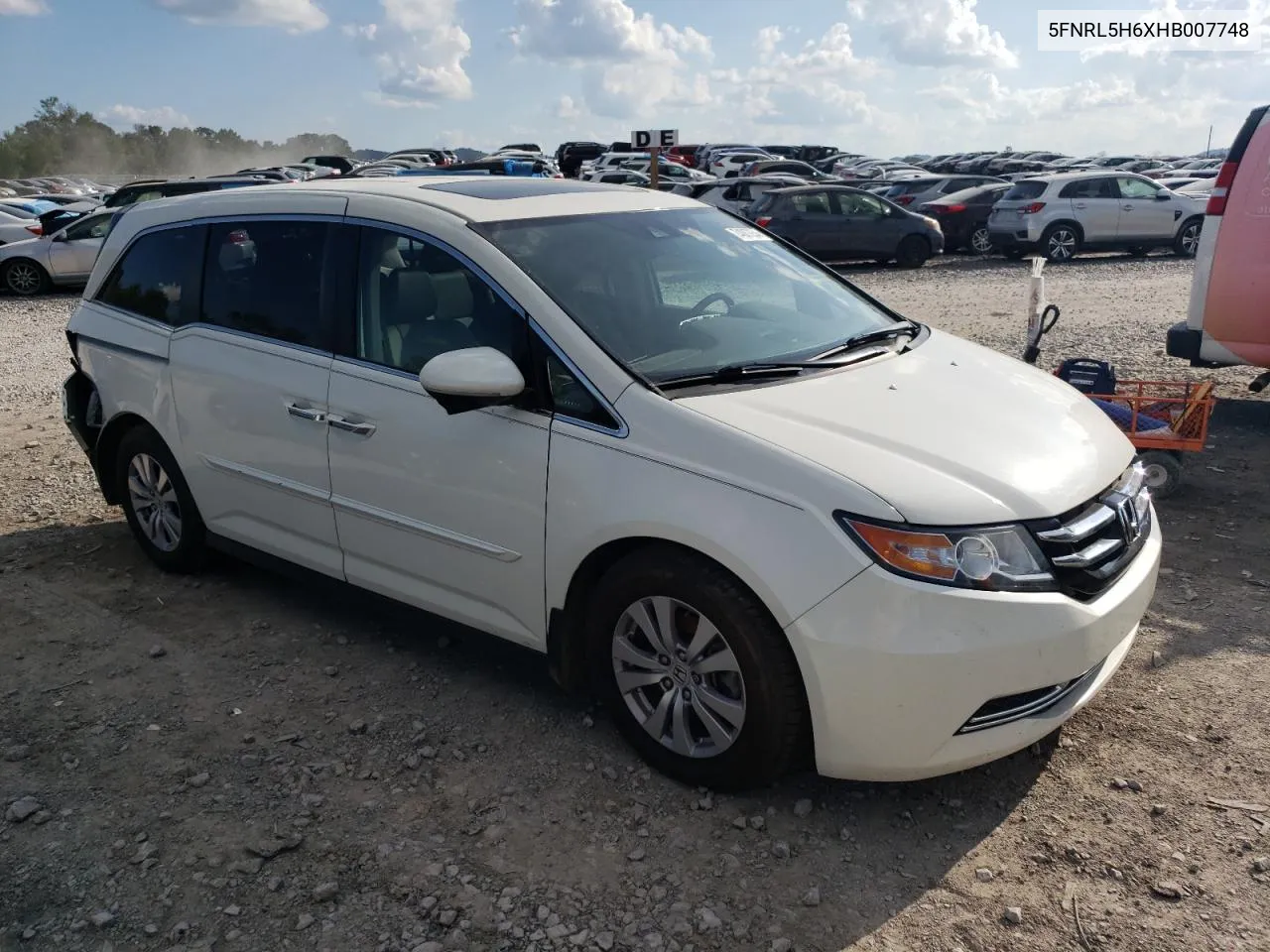 2017 Honda Odyssey Ex-L VIN: 5FNRL5H6XHB007748 Lot: 74087054