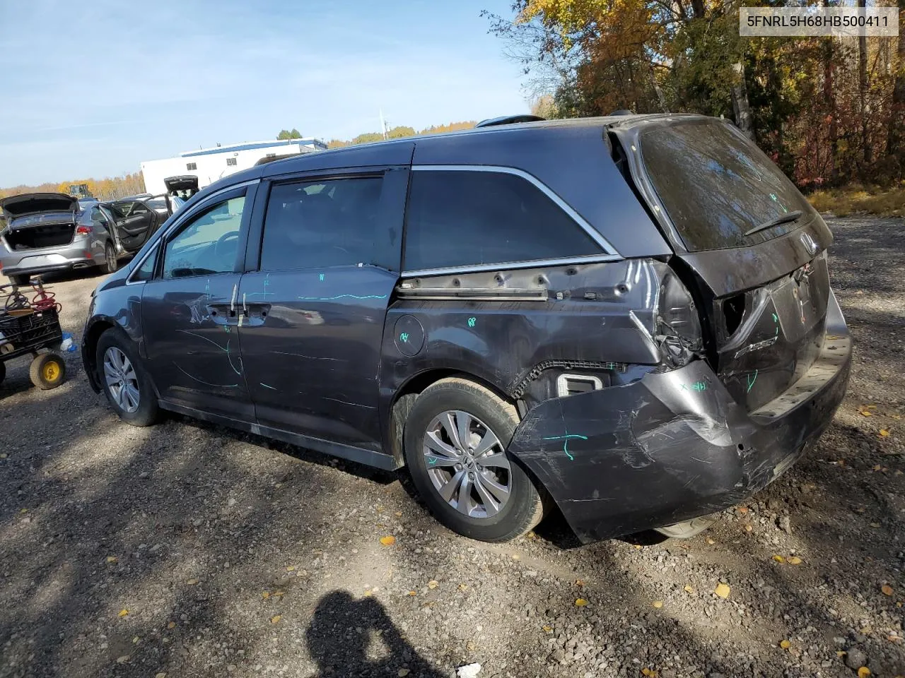 2017 Honda Odyssey Exl VIN: 5FNRL5H68HB500411 Lot: 75261384