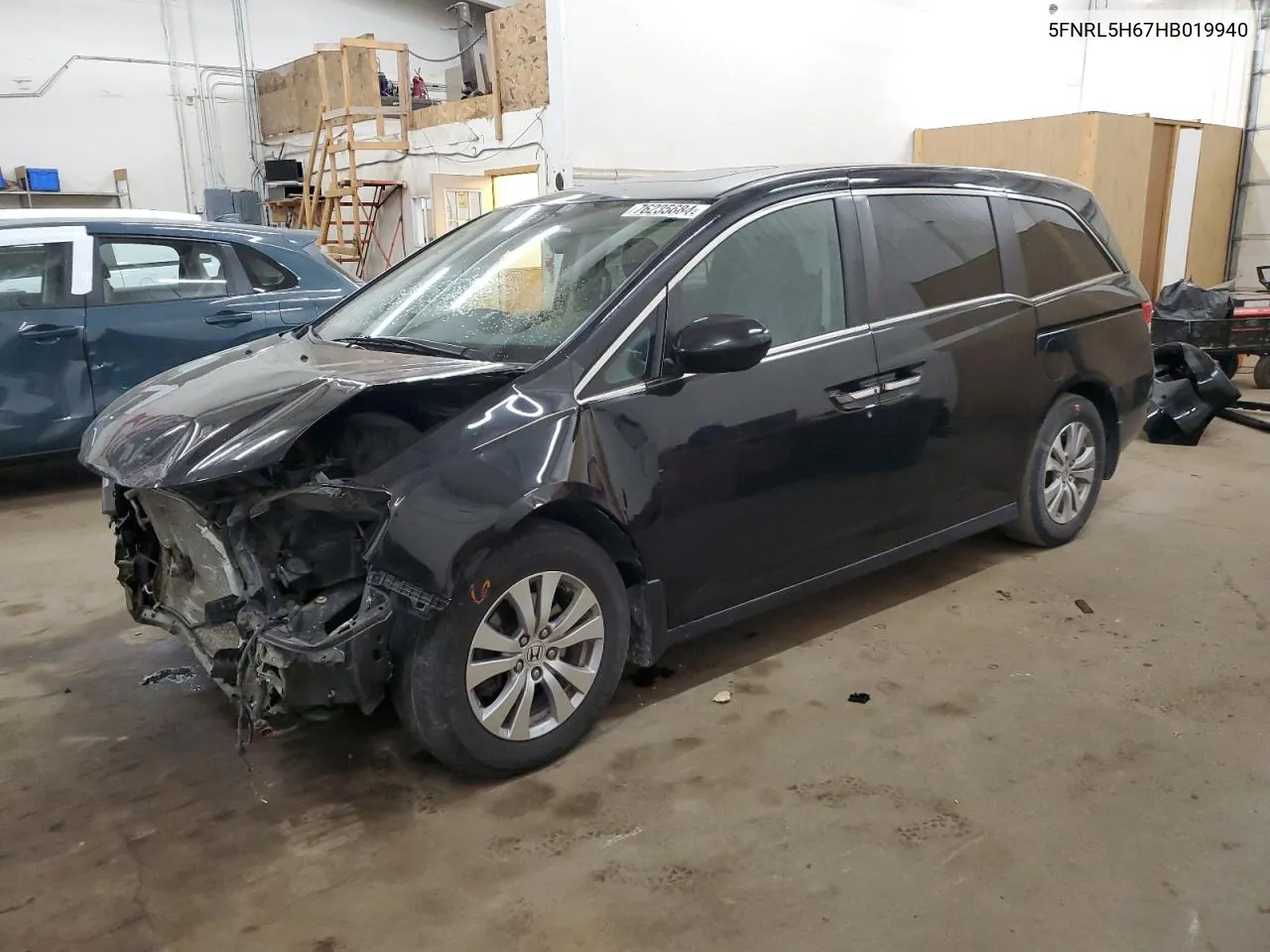 2017 Honda Odyssey Exl VIN: 5FNRL5H67HB019940 Lot: 76235684