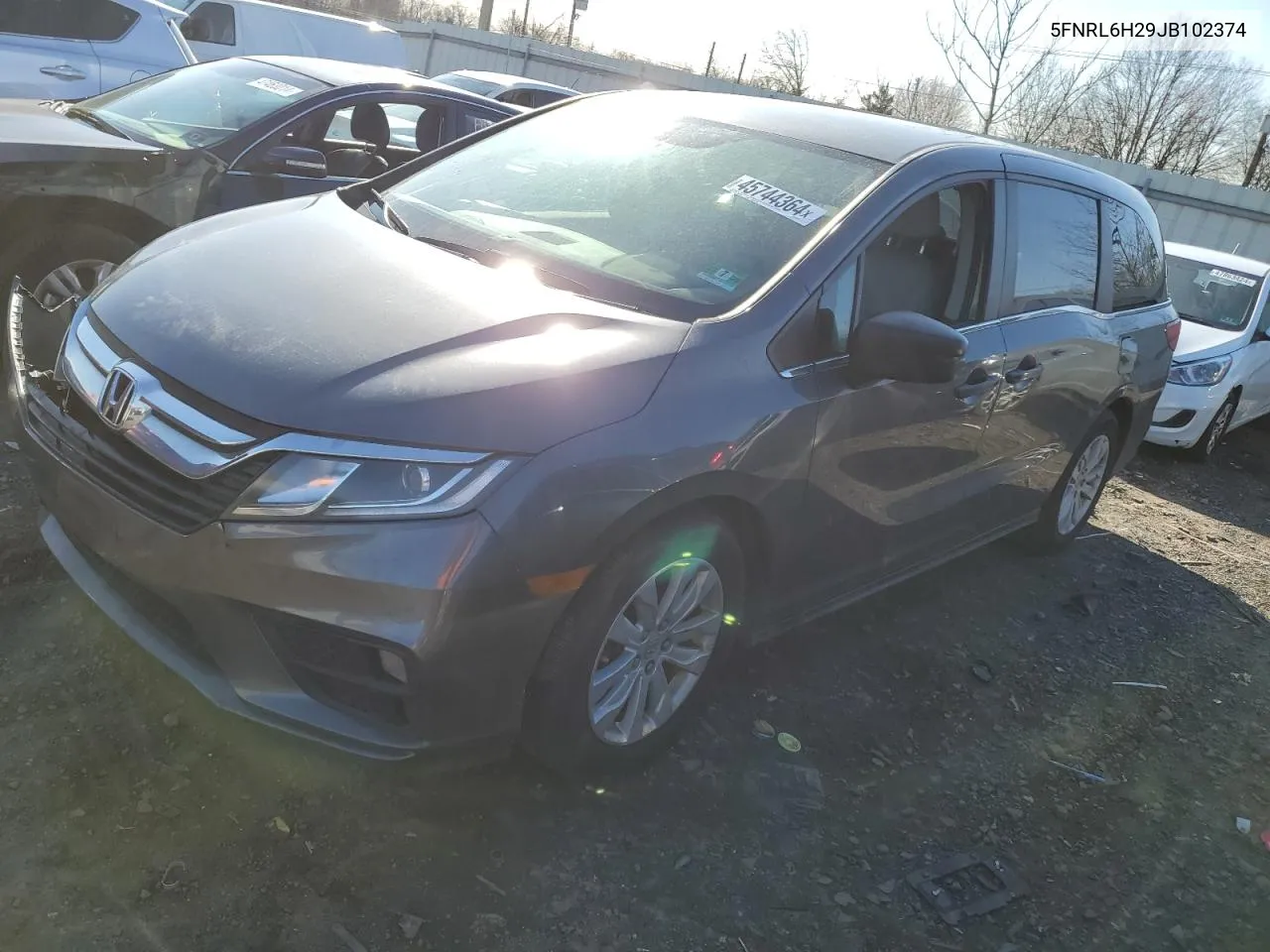 2018 Honda Odyssey Lx VIN: 5FNRL6H29JB102374 Lot: 45744364