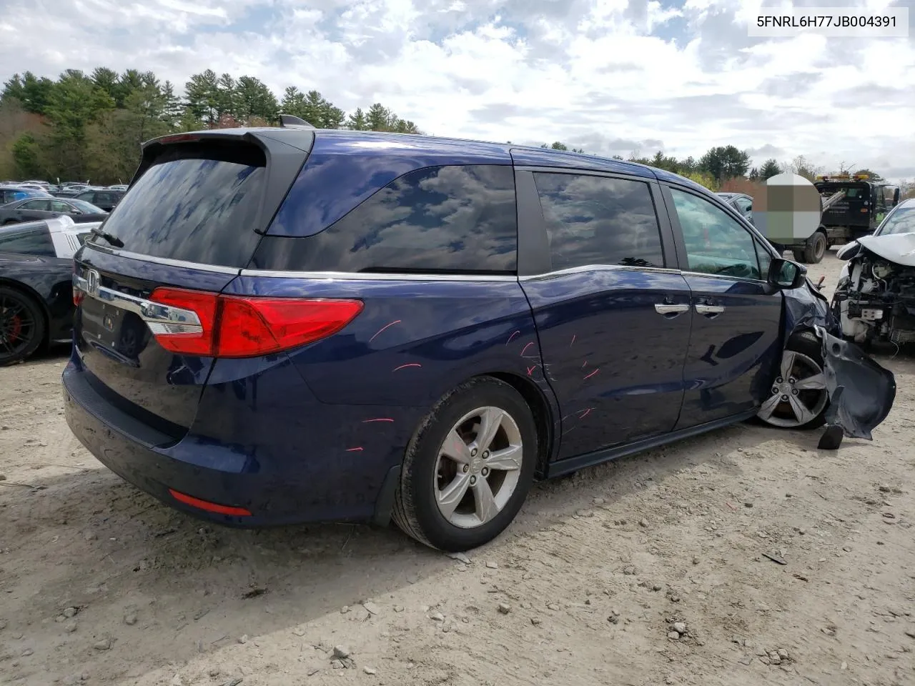 2018 Honda Odyssey Exl VIN: 5FNRL6H77JB004391 Lot: 53466794