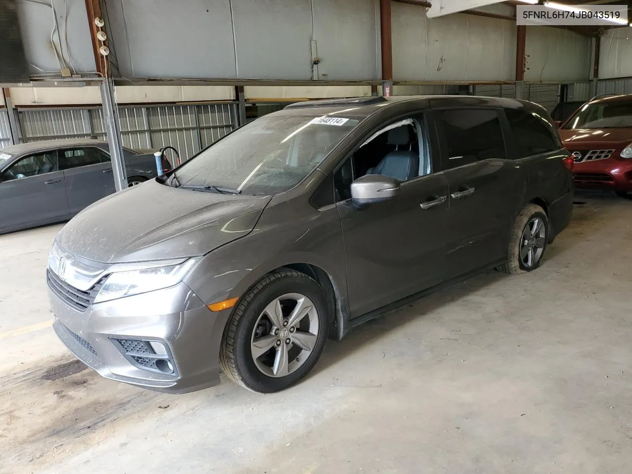 2018 Honda Odyssey Exl VIN: 5FNRL6H74JB043519 Lot: 61648114