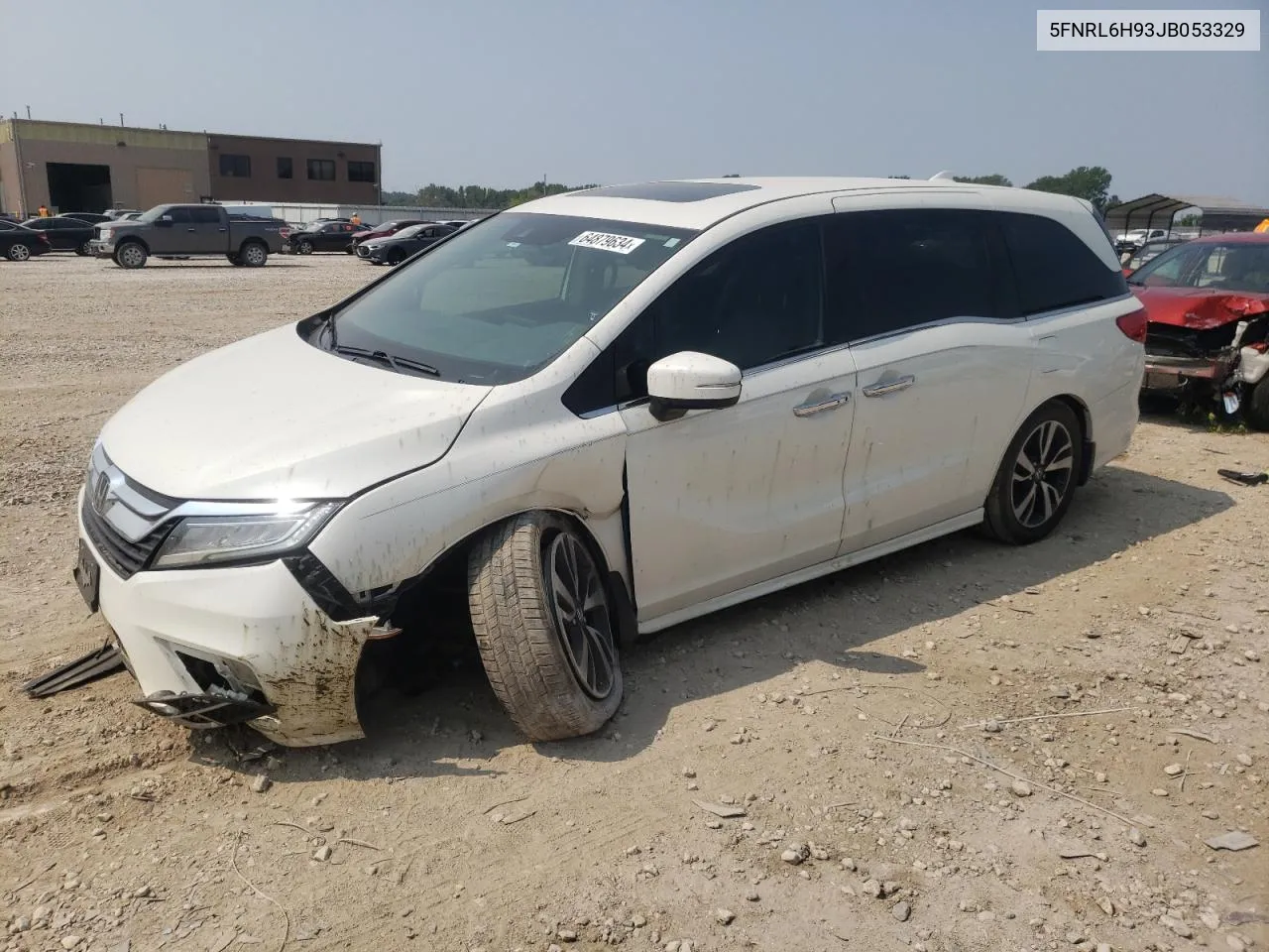 2018 Honda Odyssey Elite VIN: 5FNRL6H93JB053329 Lot: 64879634