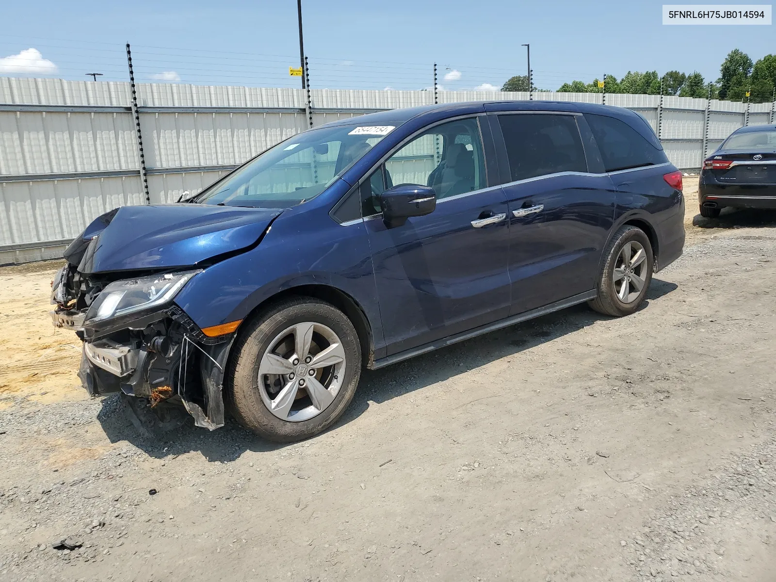 2018 Honda Odyssey Exl VIN: 5FNRL6H75JB014594 Lot: 65447154