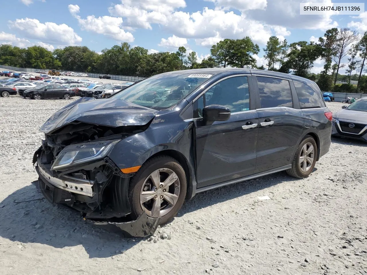 2018 Honda Odyssey Exl VIN: 5FNRL6H74JB111396 Lot: 69068964