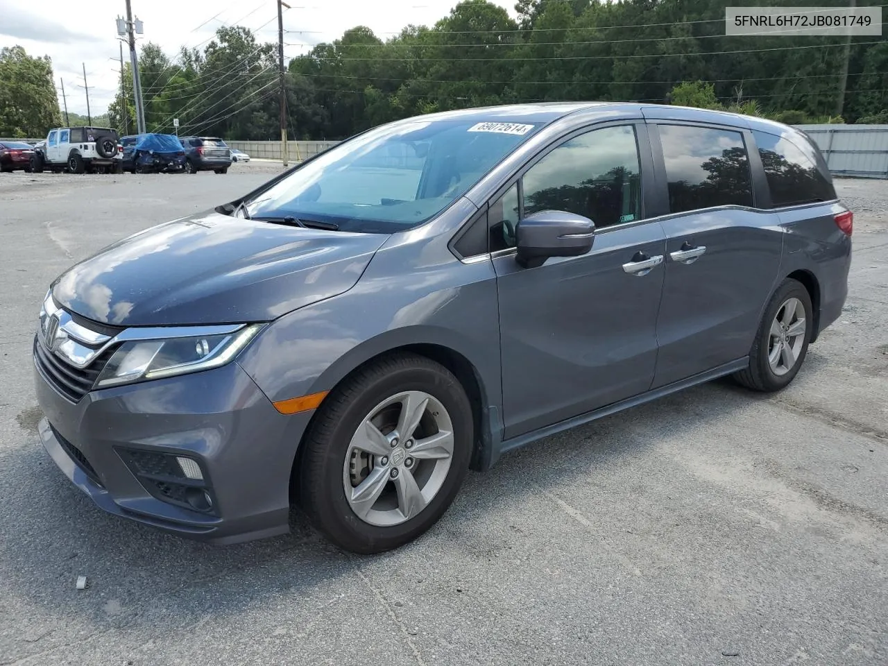 2018 Honda Odyssey Exl VIN: 5FNRL6H72JB081749 Lot: 69072614