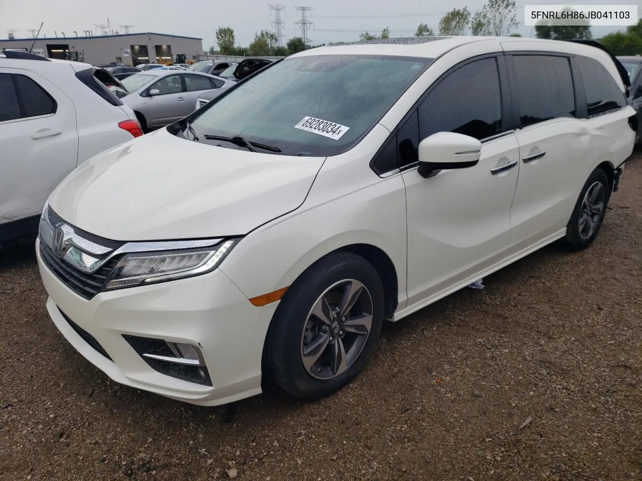 2018 Honda Odyssey Touring VIN: 5FNRL6H86JB041103 Lot: 69283034