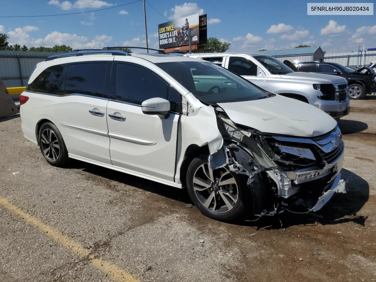 2018 Honda Odyssey Elite VIN: 5FNRL6H90JB020434 Lot: 70524844