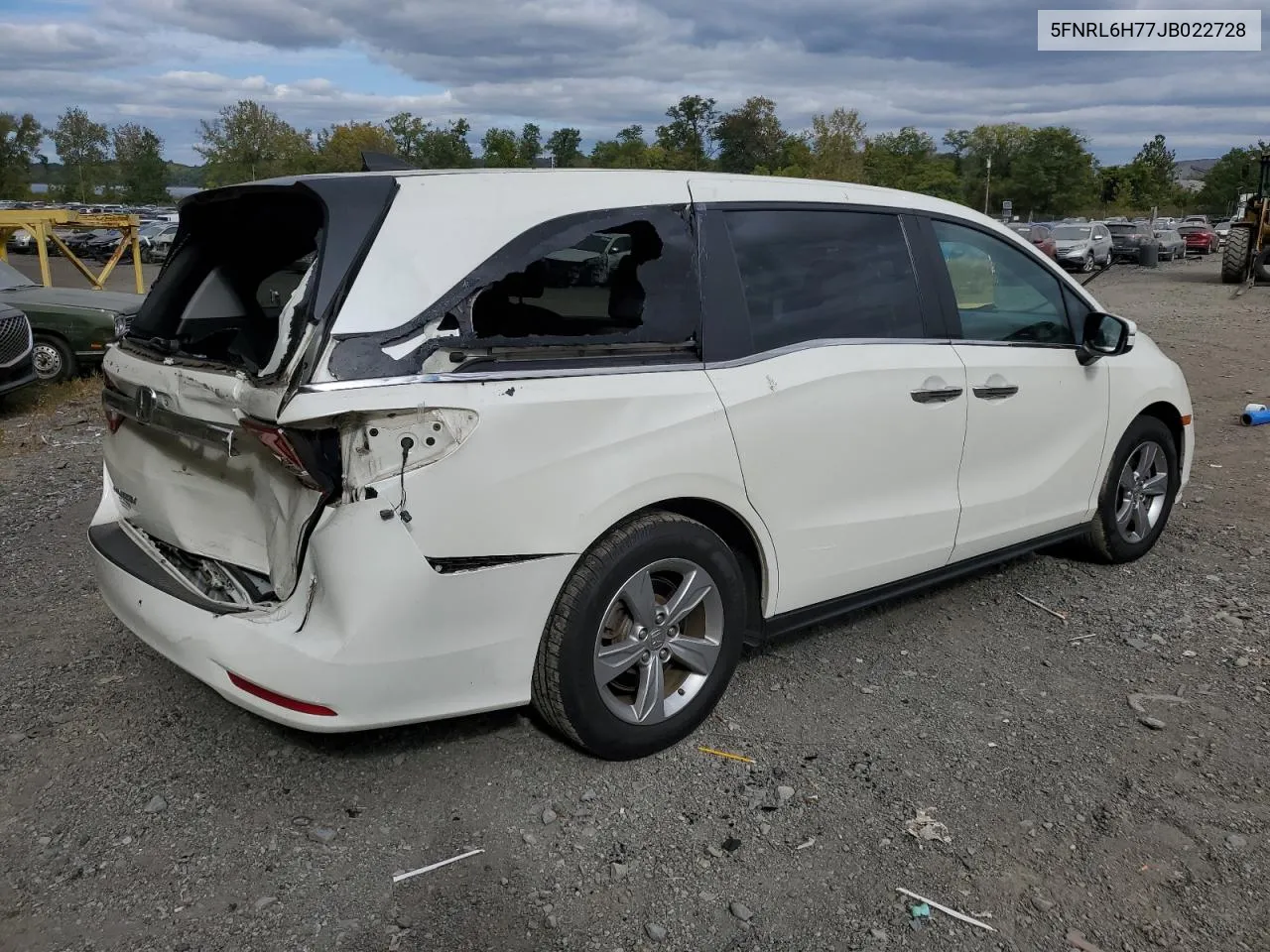 2018 Honda Odyssey Exl VIN: 5FNRL6H77JB022728 Lot: 71194564