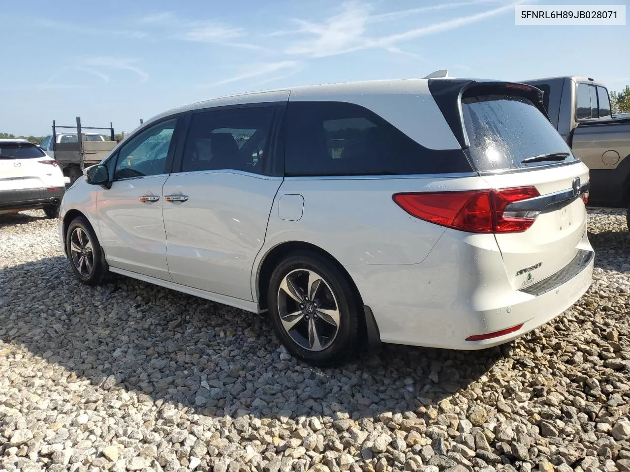 2018 Honda Odyssey Touring VIN: 5FNRL6H89JB028071 Lot: 71814844