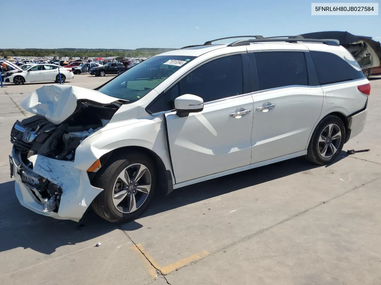 2018 Honda Odyssey Touring VIN: 5FNRL6H80JB027584 Lot: 71815394