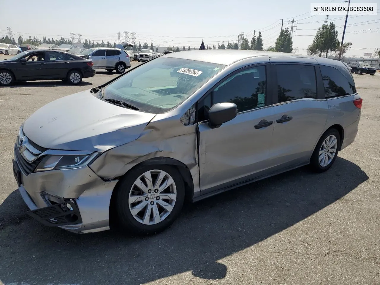 2018 Honda Odyssey Lx VIN: 5FNRL6H2XJB083608 Lot: 73080984