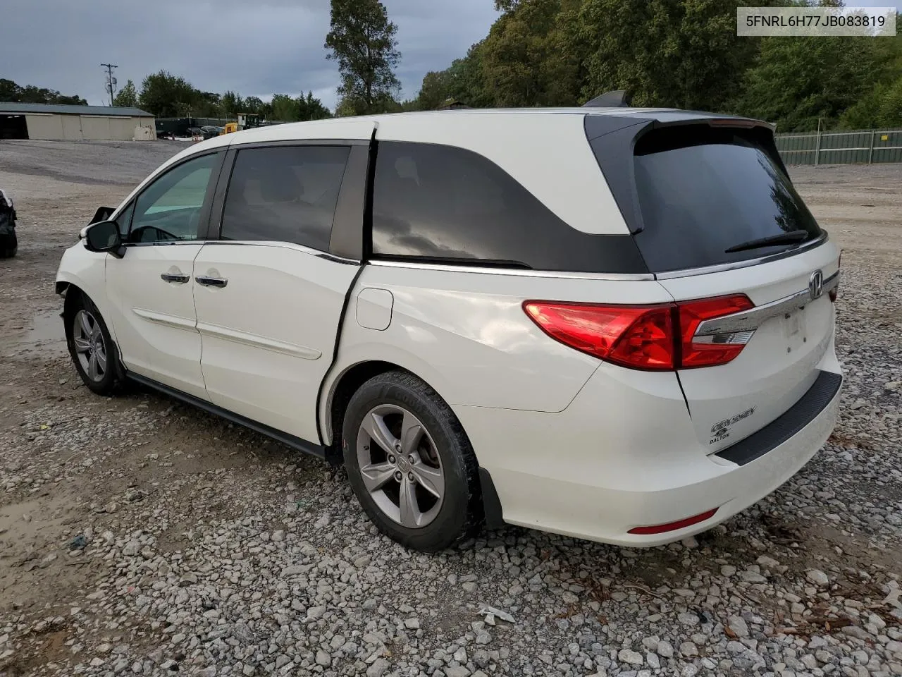 2018 Honda Odyssey Exl VIN: 5FNRL6H77JB083819 Lot: 73351224