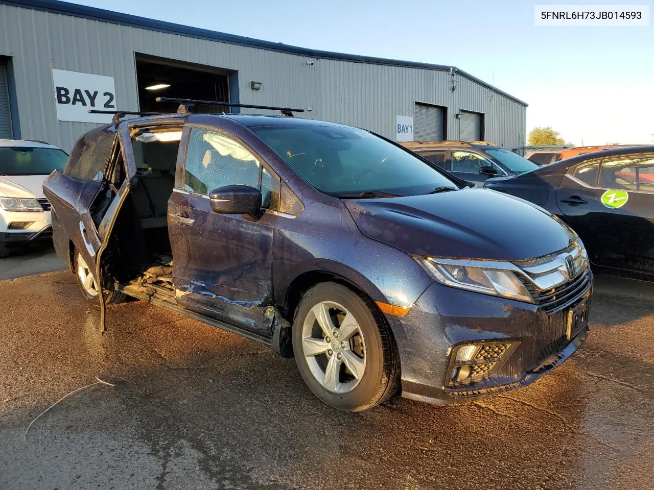 2018 Honda Odyssey Exl VIN: 5FNRL6H73JB014593 Lot: 73696744