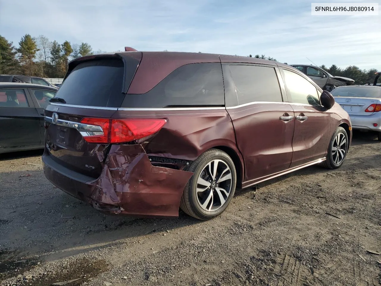 2018 Honda Odyssey Elite VIN: 5FNRL6H96JB080914 Lot: 73933744