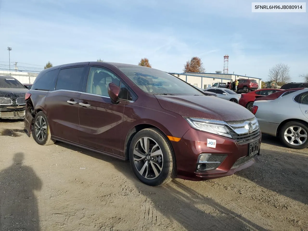 2018 Honda Odyssey Elite VIN: 5FNRL6H96JB080914 Lot: 73933744