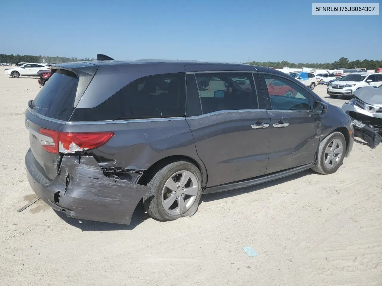 2018 Honda Odyssey Exl VIN: 5FNRL6H76JB064307 Lot: 74948894