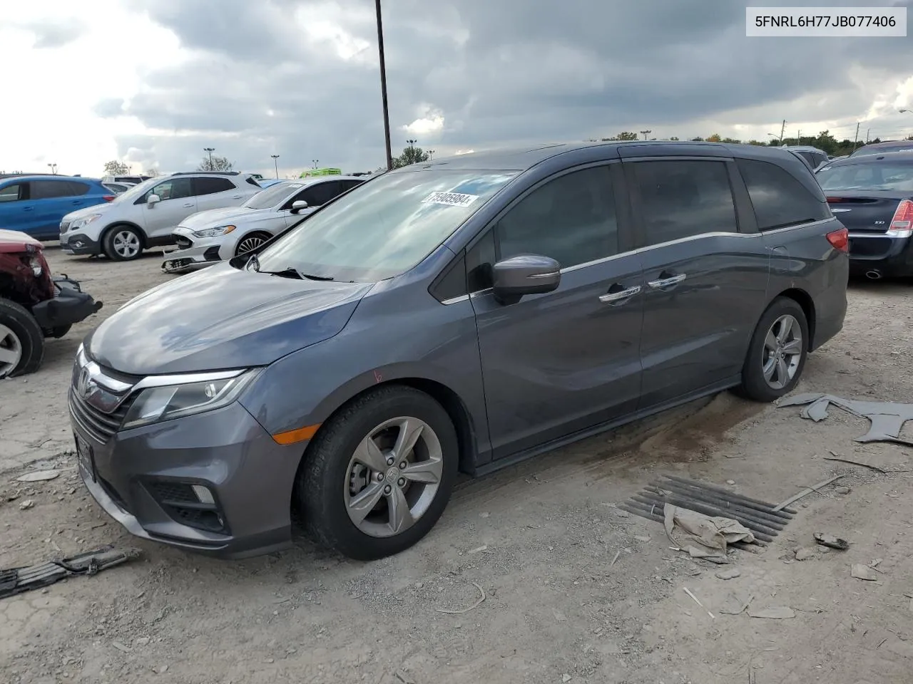 2018 Honda Odyssey Exl VIN: 5FNRL6H77JB077406 Lot: 75905984