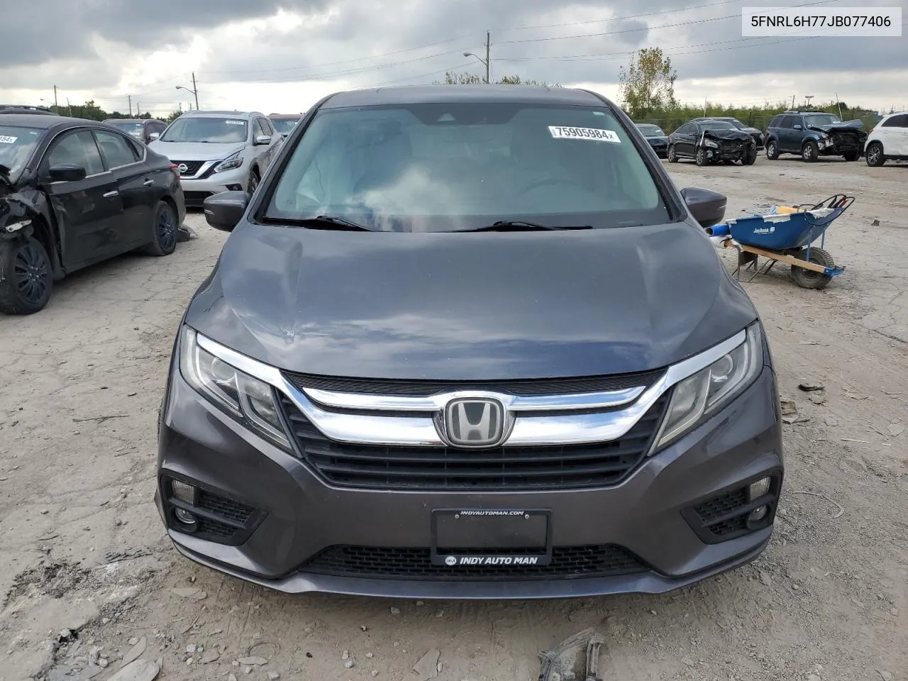 2018 Honda Odyssey Exl VIN: 5FNRL6H77JB077406 Lot: 75905984