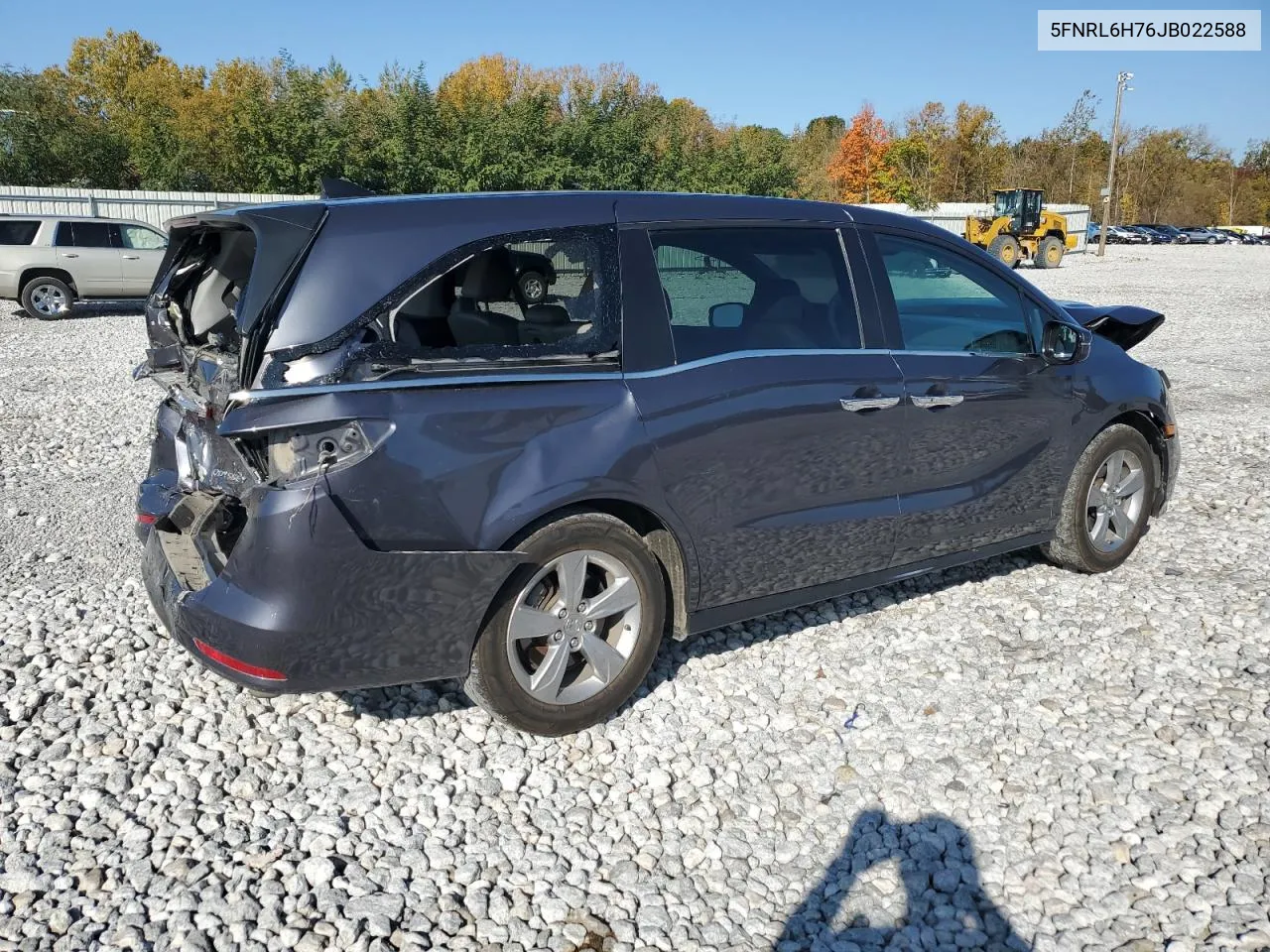 2018 Honda Odyssey Exl VIN: 5FNRL6H76JB022588 Lot: 76449414