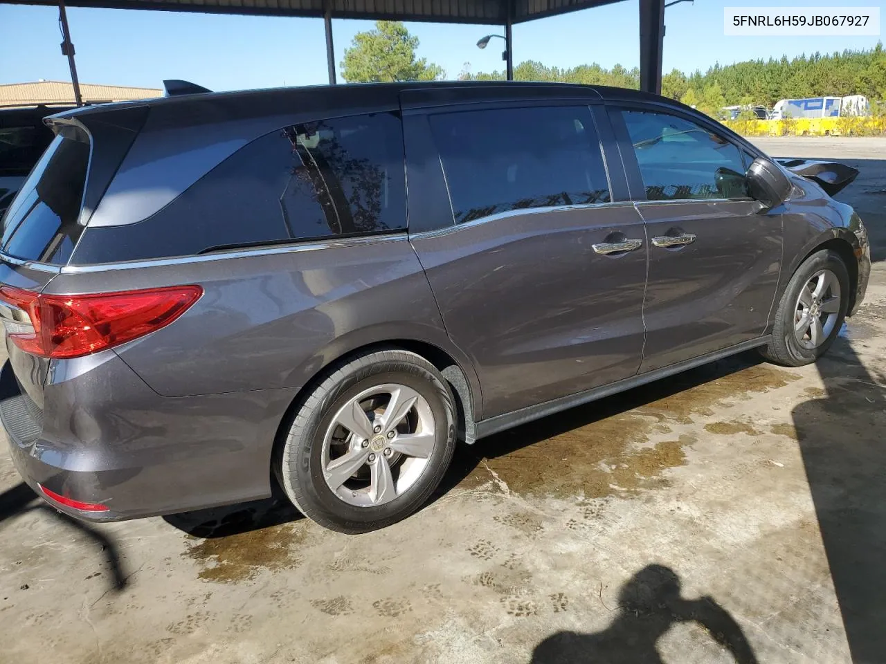 2018 Honda Odyssey Ex VIN: 5FNRL6H59JB067927 Lot: 76695414