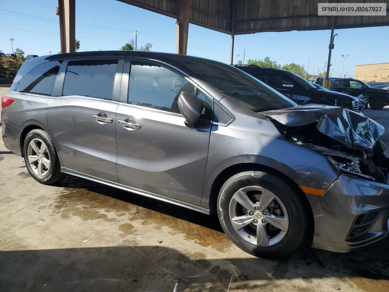 2018 Honda Odyssey Ex VIN: 5FNRL6H59JB067927 Lot: 76695414