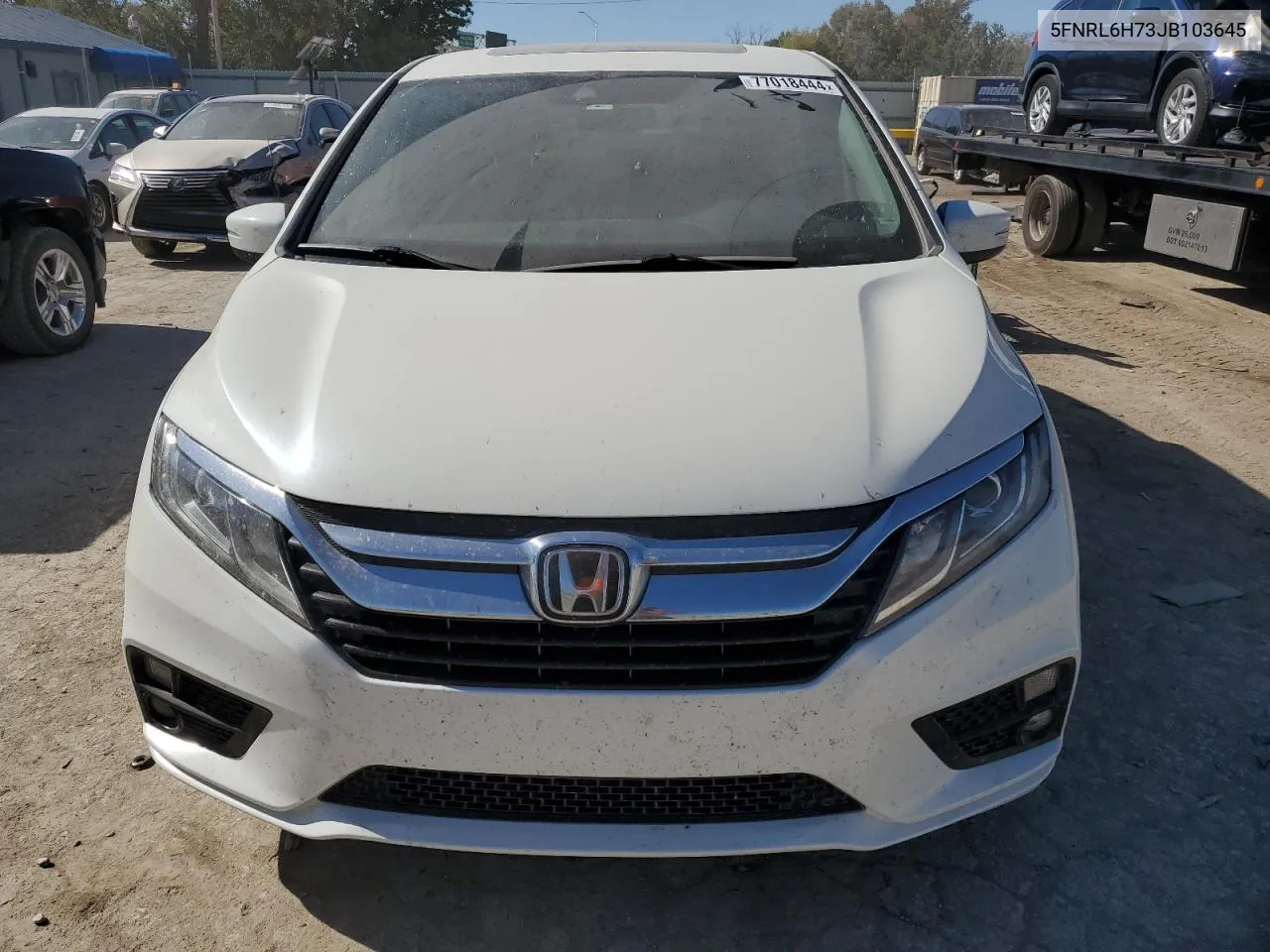 2018 Honda Odyssey Exl VIN: 5FNRL6H73JB103645 Lot: 77018444