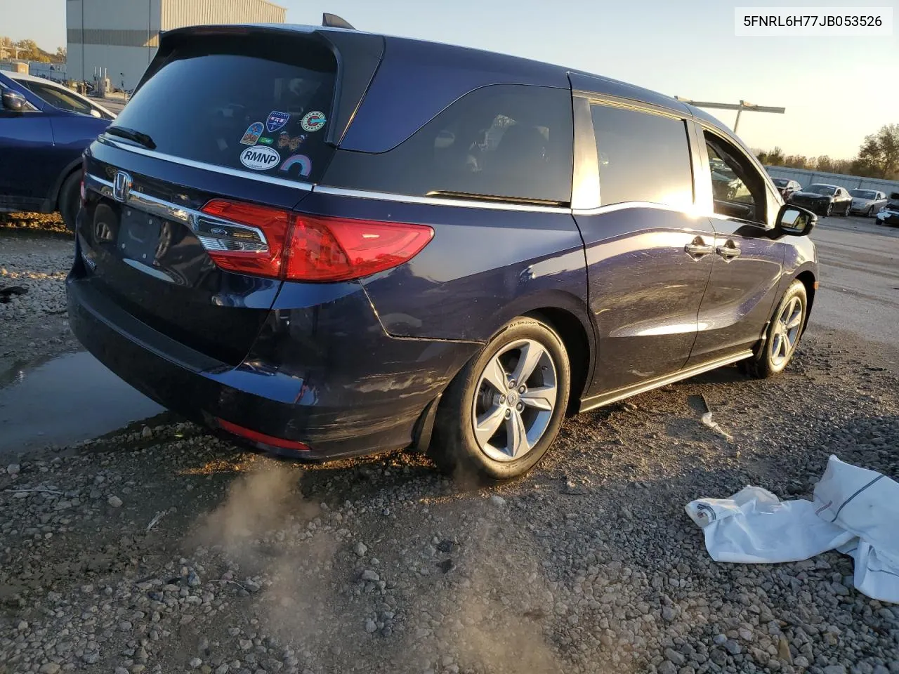 2018 Honda Odyssey Exl VIN: 5FNRL6H77JB053526 Lot: 77482724