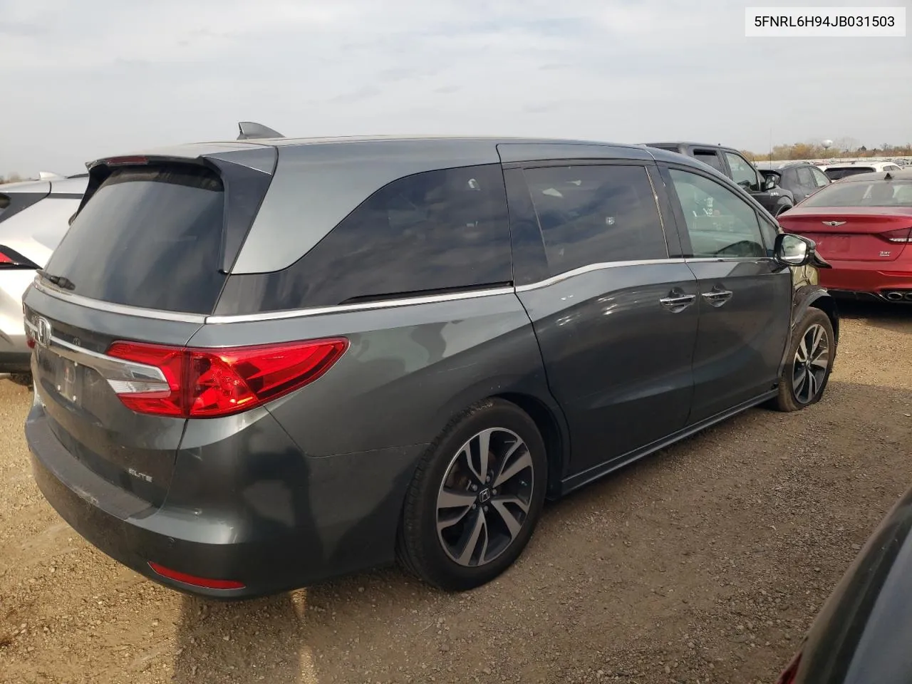 2018 Honda Odyssey Elite VIN: 5FNRL6H94JB031503 Lot: 78049234