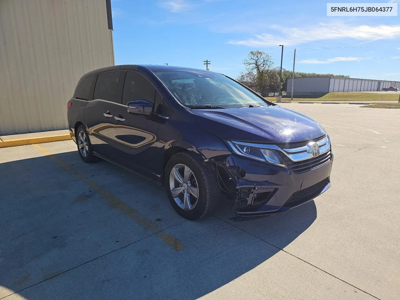 2018 Honda Odyssey Exl VIN: 5FNRL6H75JB064377 Lot: 80503314