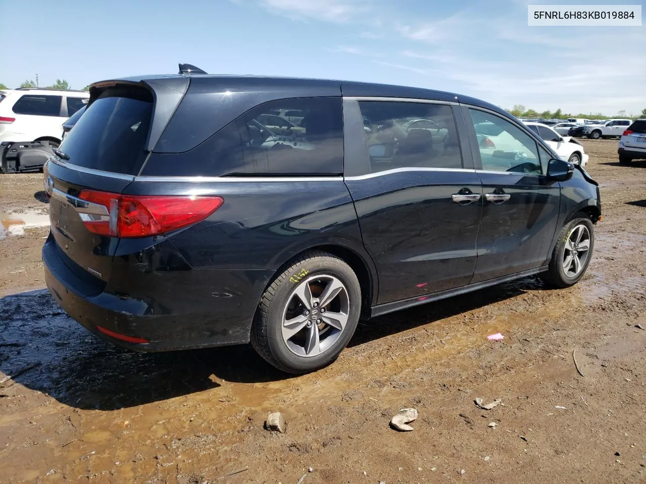 2019 Honda Odyssey Touring VIN: 5FNRL6H83KB019884 Lot: 53402344