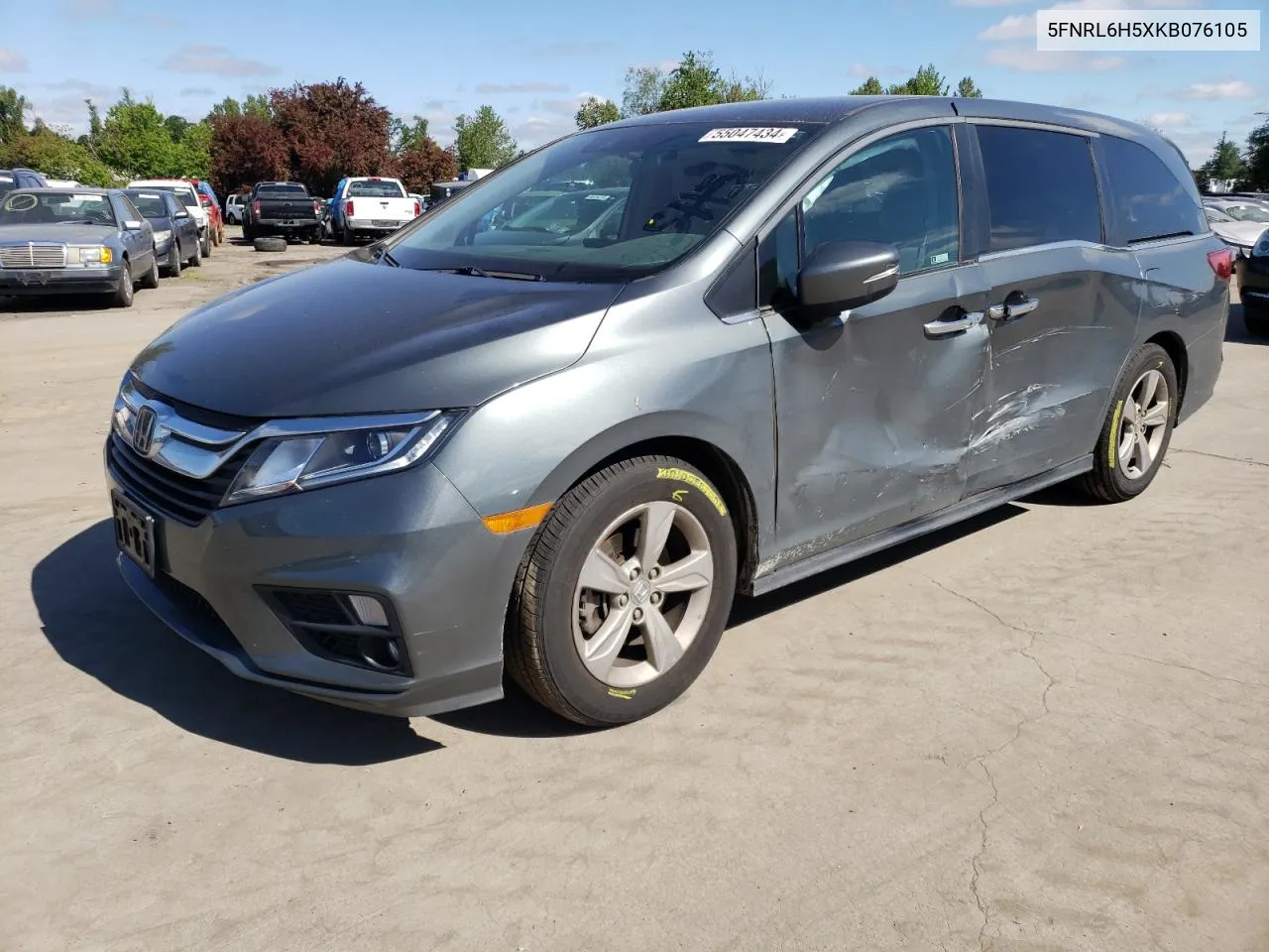 2019 Honda Odyssey Ex VIN: 5FNRL6H5XKB076105 Lot: 55047434