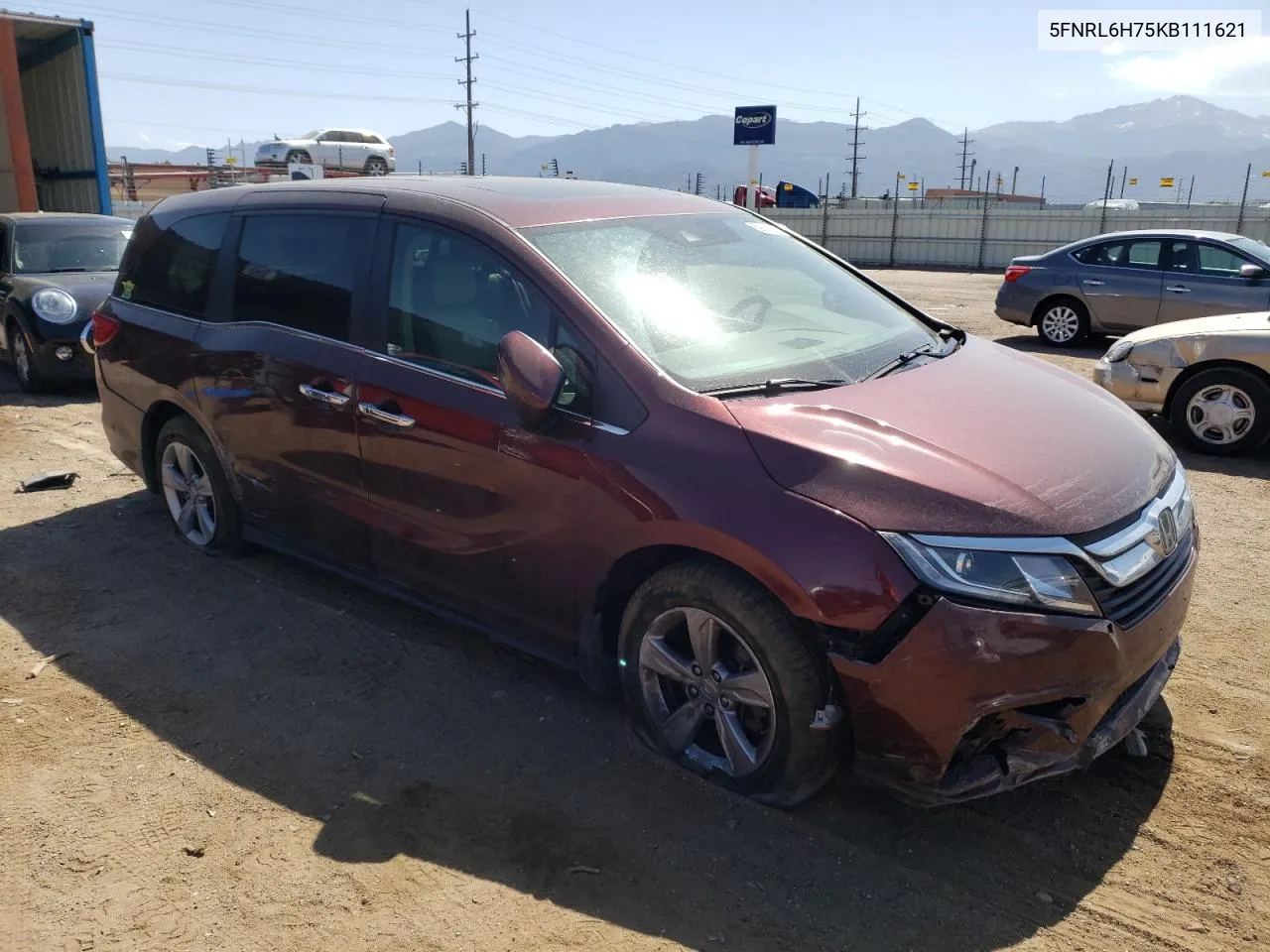 5FNRL6H75KB111621 2019 Honda Odyssey Exl