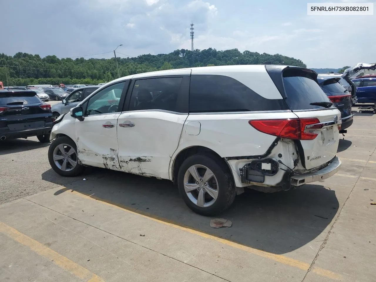 2019 Honda Odyssey Exl VIN: 5FNRL6H73KB082801 Lot: 63011784