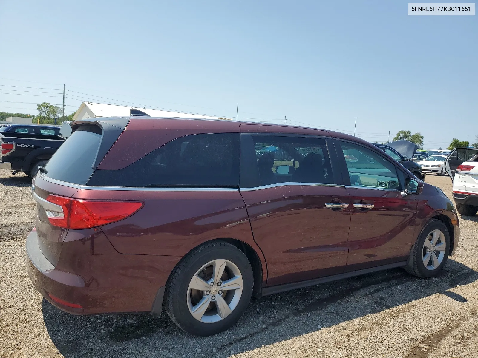 2019 Honda Odyssey Exl VIN: 5FNRL6H77KB011651 Lot: 64769974