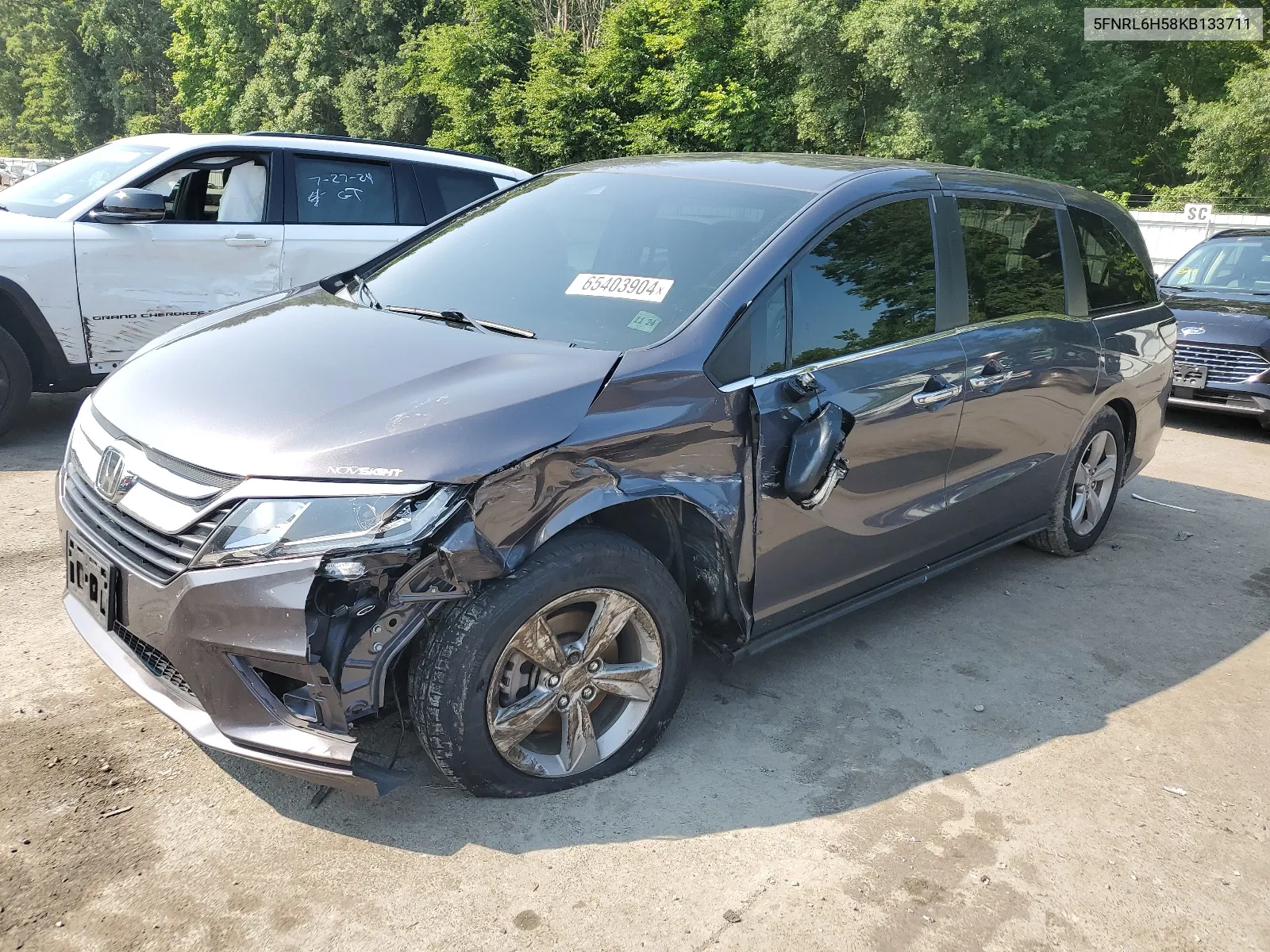 2019 Honda Odyssey Ex VIN: 5FNRL6H58KB133711 Lot: 65403904