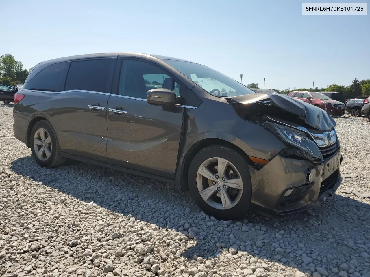 2019 Honda Odyssey Exl VIN: 5FNRL6H70KB101725 Lot: 66692364