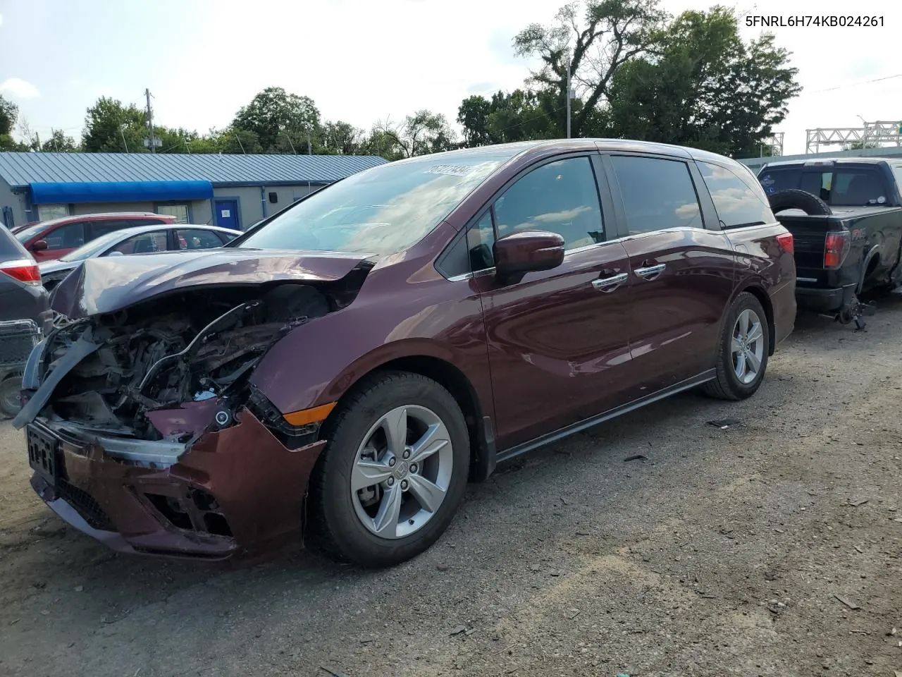 2019 Honda Odyssey Exl VIN: 5FNRL6H74KB024261 Lot: 67277434