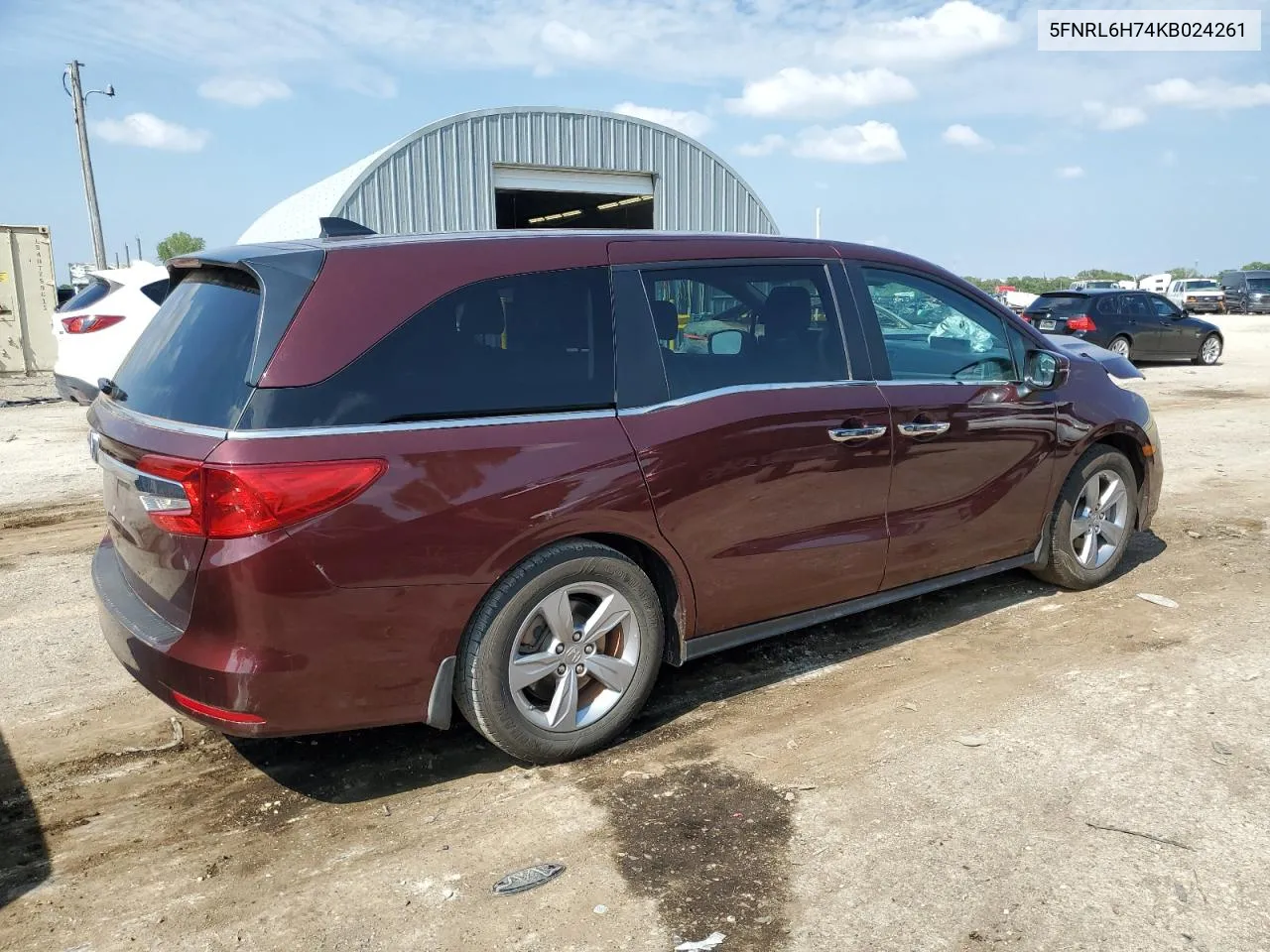 2019 Honda Odyssey Exl VIN: 5FNRL6H74KB024261 Lot: 67277434