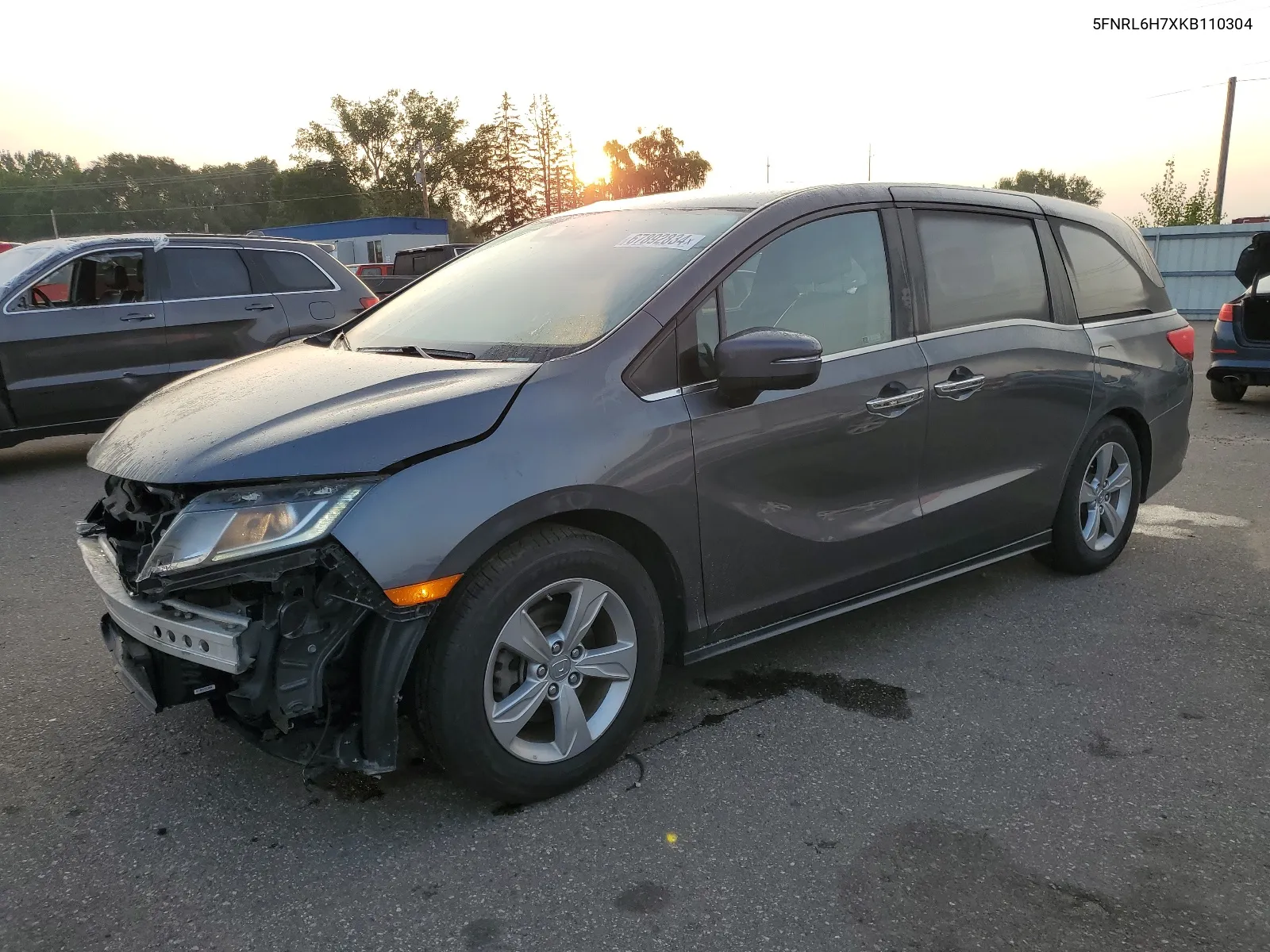 2019 Honda Odyssey Exl VIN: 5FNRL6H7XKB110304 Lot: 67892834