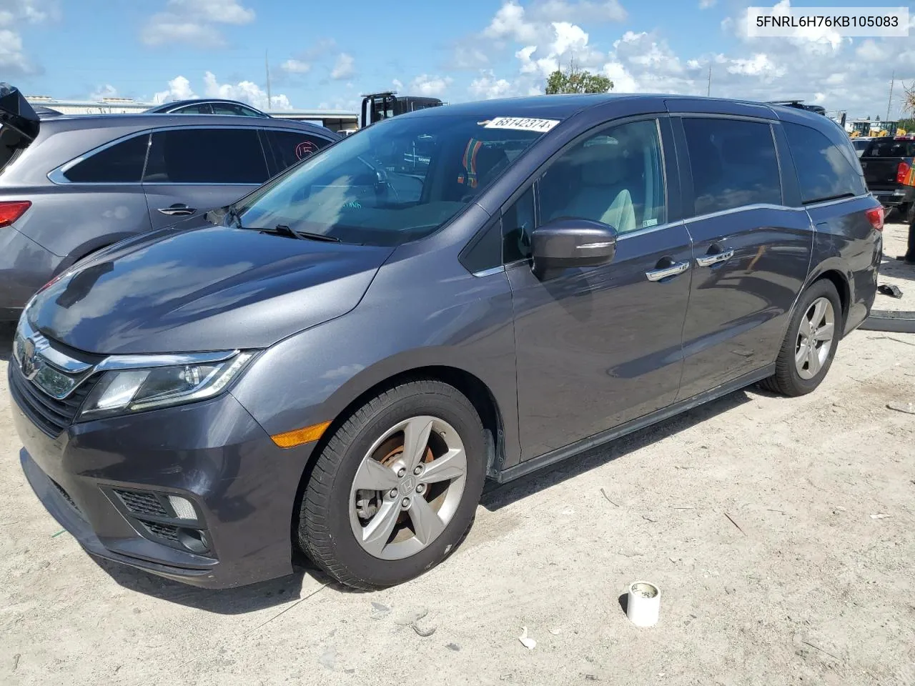 2019 Honda Odyssey Exl VIN: 5FNRL6H76KB105083 Lot: 68142374