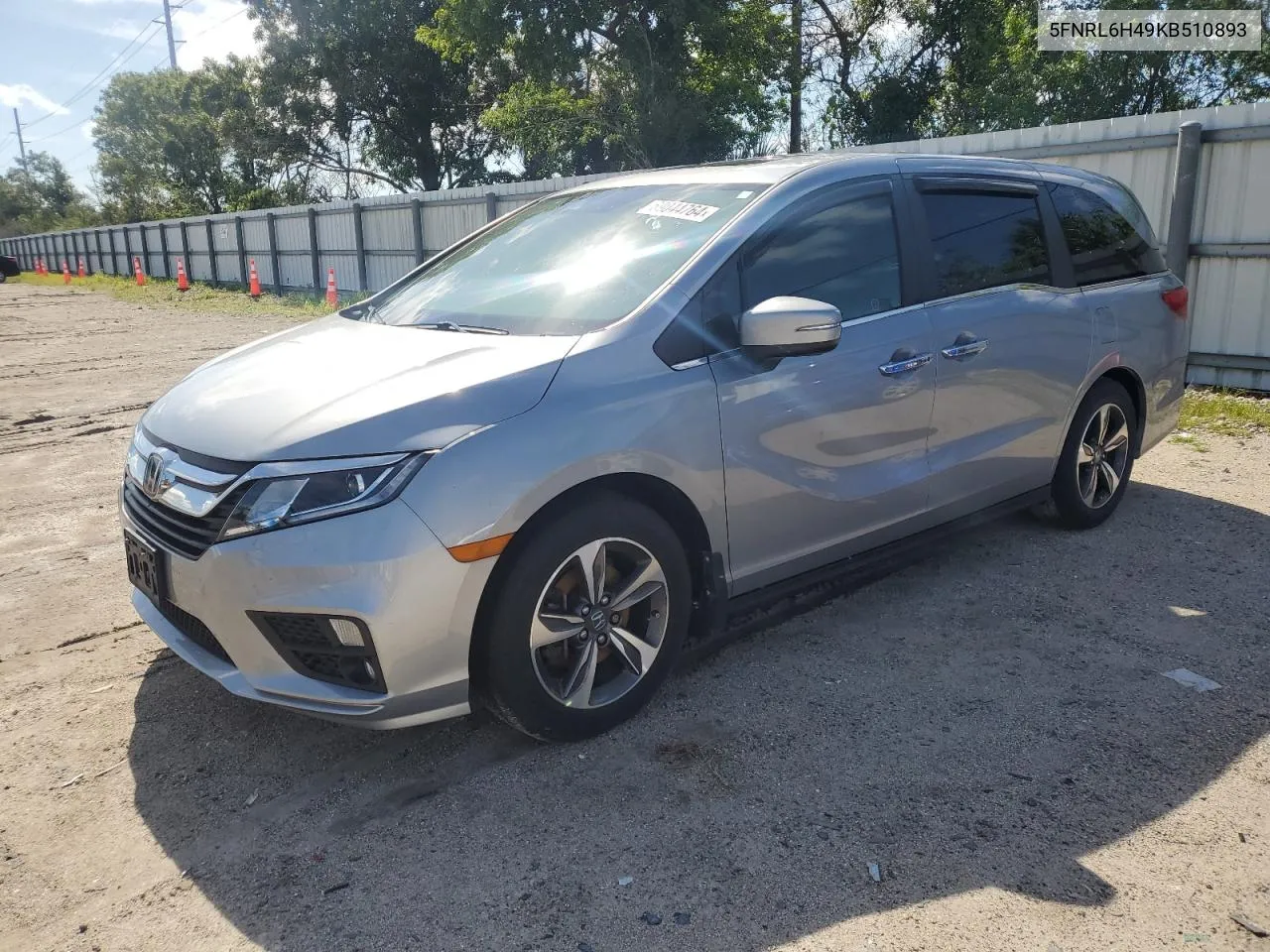 2019 Honda Odyssey Ex VIN: 5FNRL6H49KB510893 Lot: 69044764