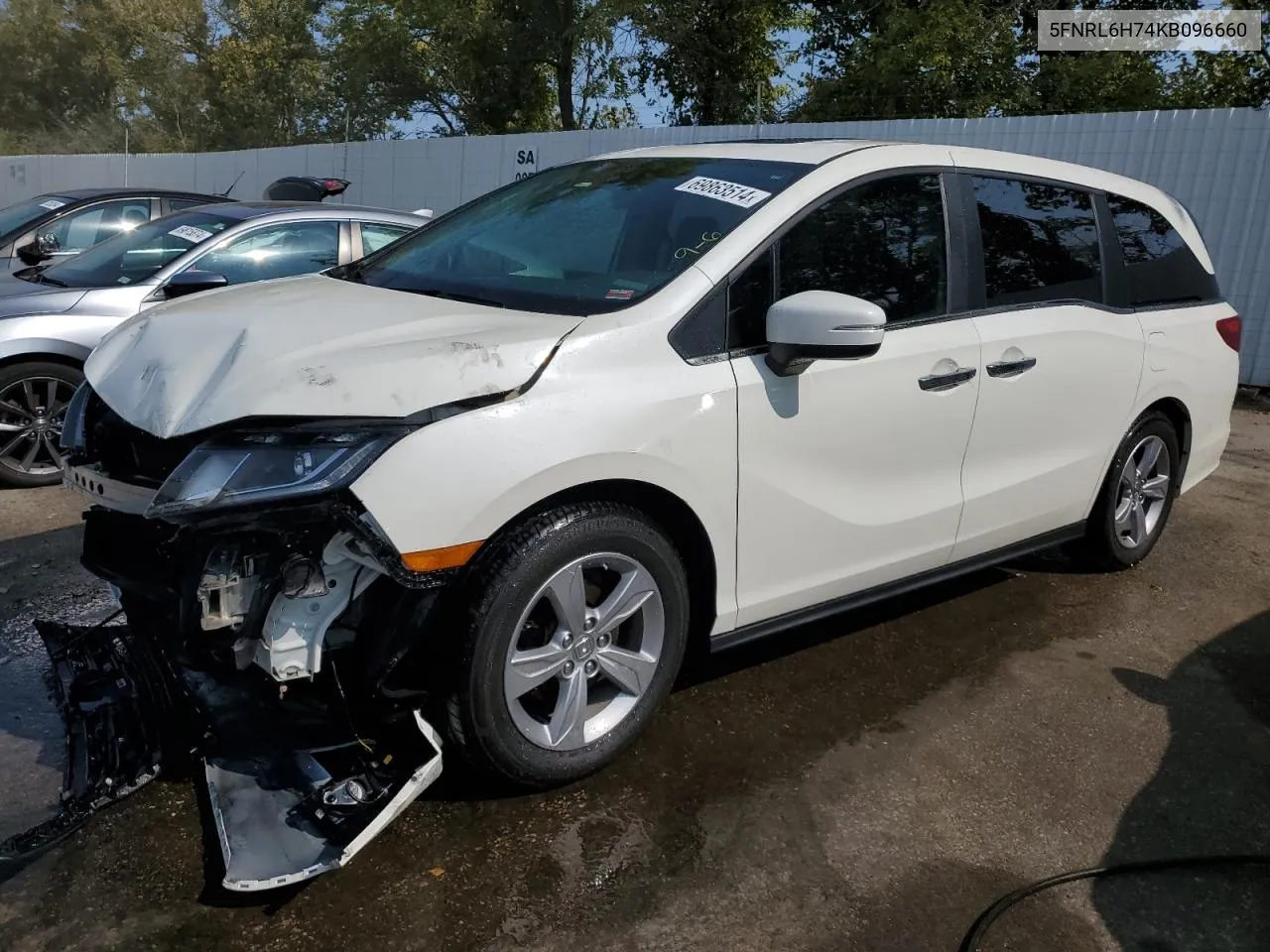 2019 Honda Odyssey Exl VIN: 5FNRL6H74KB096660 Lot: 69863514