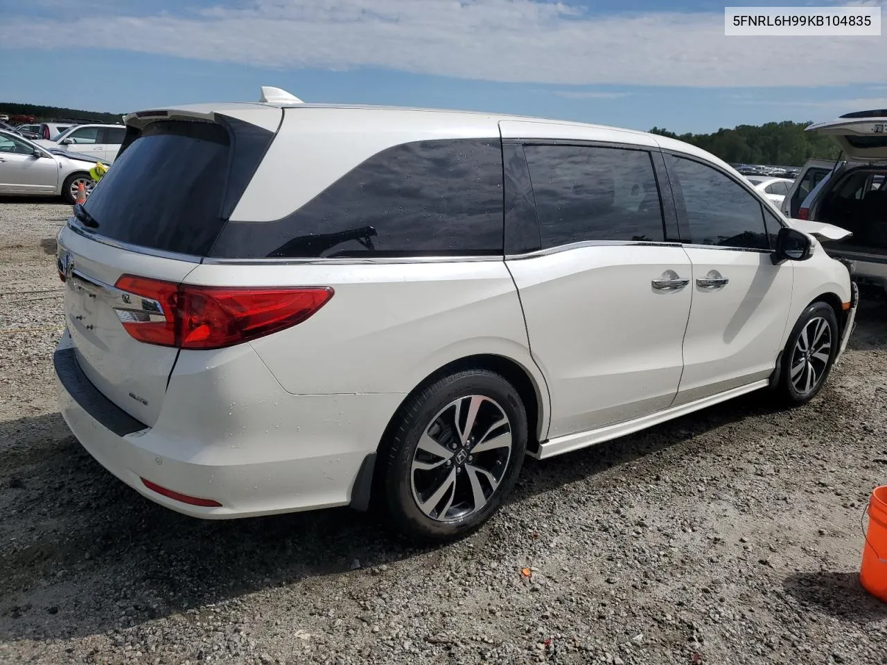 2019 Honda Odyssey Elite VIN: 5FNRL6H99KB104835 Lot: 70035464