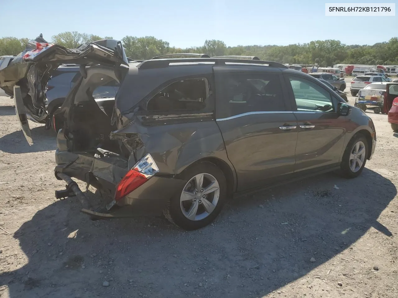 2019 Honda Odyssey Exl VIN: 5FNRL6H72KB121796 Lot: 70225614