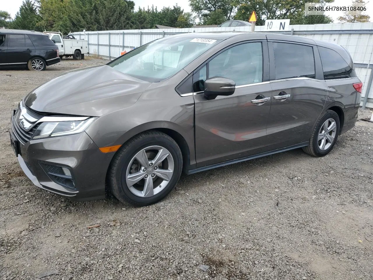 2019 Honda Odyssey Exl VIN: 5FNRL6H78KB108406 Lot: 71218354