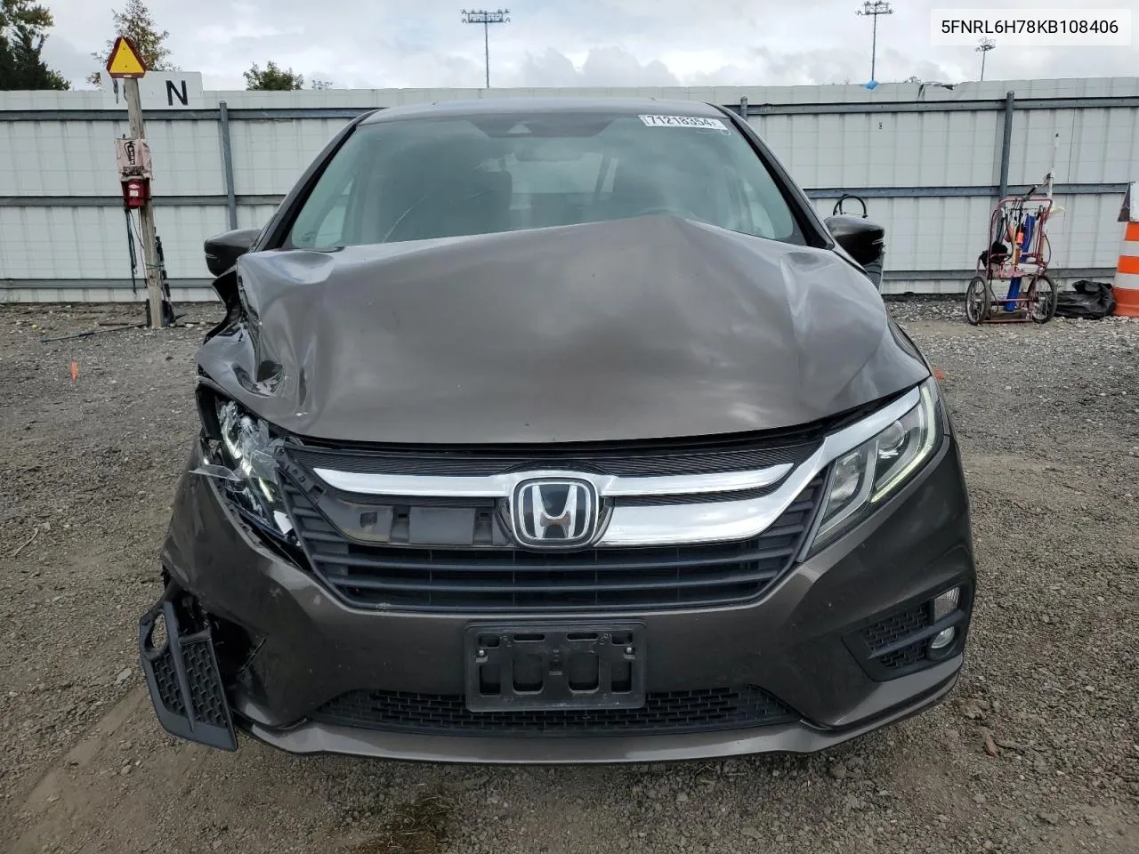 2019 Honda Odyssey Exl VIN: 5FNRL6H78KB108406 Lot: 71218354